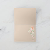 Dank je wel | Waterverf Roze Koraal Bloemenboeket Bedankkaart (Binnen)