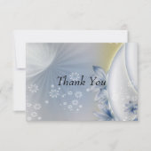 Dank je wel, White Blue Flowers Kaart (Voorkant)