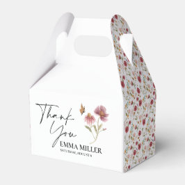 Dank je wel Wildflower Bruidsfeest  Bedankdoosjes