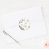 Dank je wel Winter  Ronde Sticker (Envelop)