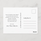 Dank je wel | Wit | Baby Foto Dank je wel Briefkaart (Achterkant)