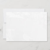 "Dank je wel!" Witte bloemen&grijs Bedankkaart (Achterkant)