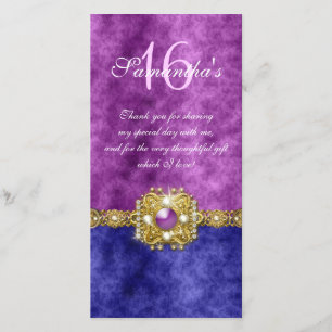 " dank je wel " zestien paarse blauwhelmen " bedankkaart