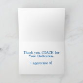 Dank je wel, zwemcoach bedankkaart (Binnen)