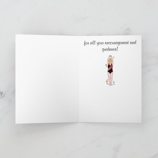 Dank je wel: zwemcoach bedankkaart (Binnen)