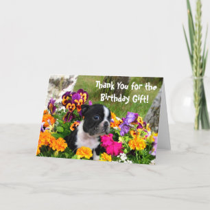 Dank je wenskaart Boston Terrier Bedankkaart