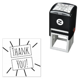 Dank je! Whimsical Zelfinktende Stempel