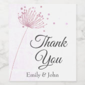 Dank je wijnfles favors wijn etiket (Enkel label)