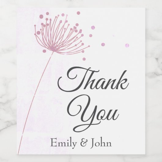 Dank je wijnfles gunsten wijn etiket (Enkel label)