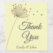 Dank je wijnfles gunsten wijn etiket (Enkel label)