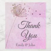 Dank je wijnfles gunsten wijn etiket (Enkel label)