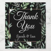 Dank je wijnfles gunsten wijn etiket (Enkel label)