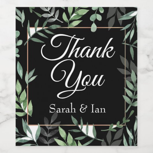 Dank je wijnfles gunsten wijn etiket (Enkel label)