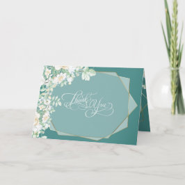 Dank je | Wilde bloemen en bessen geometrisch Bedankkaart