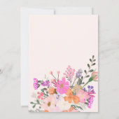 Dank je wilde bloemen pastel lente douche bedankkaart (Achterkant)