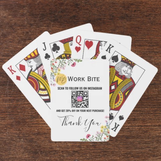 Dank Je Wildflower Zakelijk Instagram Qr Code Pokerkaarten