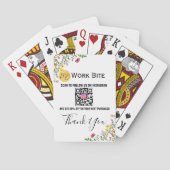 Dank Je Wildflower Zakelijk Instagram Qr Code Pokerkaarten (Achterkant)