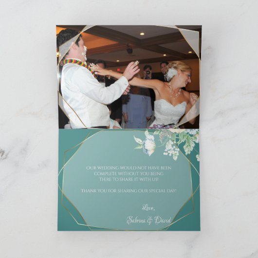 Dank je | Wildflowers en bessen geometrisch Bedankkaart (Binnen)