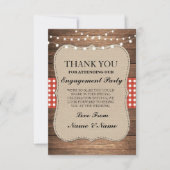 Dank Je Wilt Cards Hout Rode Jute Bruiloft Bedankkaart (Voorkant)