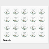 Dank je Winter Dennenbomen Bosdieren Ronde Sticker (Vel)