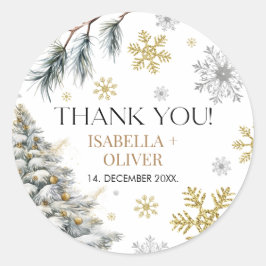 Dank je, winter  ronde sticker