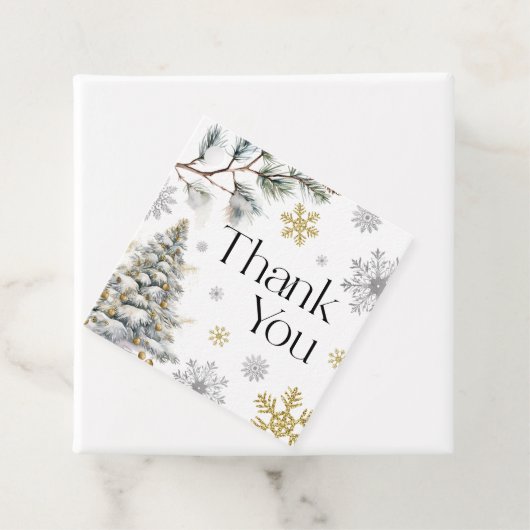 Dank je Winter Wonderland Bedankjes Labels (In situ)