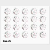 Dank je Winter Wonderland Roze Ronde Sticker (Vel)