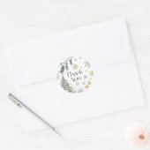 Dank je Winterse Wonderland Ronde Sticker (Envelop)