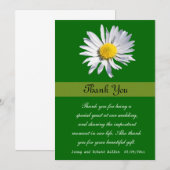 Dank je, witte aisy flower bedankkaart (Voorkant / Achterkant)