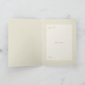 "Dank je" witte beige bloem bloem roos Bedankkaart (Binnen)