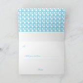 Dank je, witte en blauwe stippen. bedankkaart (Binnen)