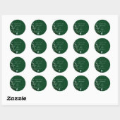 Dank je witte eucalyptus groene bruiloft ronde sticker (Vel)