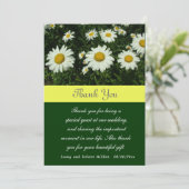 Dank je, witte melkbloemen bedankkaart (Staand voorkant)