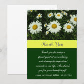 Dank je, witte melkbloemen bedankkaart (Voorkant / Achterkant)