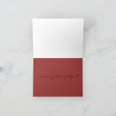 Dank je! Witte roos (rood) Bedankkaart (Binnen)