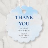Dank je wolkje 9 pastel verloop bruids douche bedankjes labels (Voorkant)