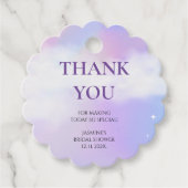 Dank je wolkje 9 pastel verloop bruids douche bedankjes labels (Voorkant)