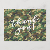 Dank je! Woodland Militairy Camo Print Briefkaart (Voorkant)