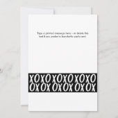 Dank je XOXO Knuffels Kusjes Minimalist Bedankkaart (Achterkant)