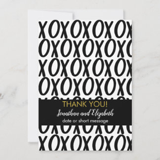 Dank Je XOXO Knuffels Kusjes Minimalistisch Bedankkaart