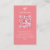 Dank je | Zakelijke cocktail Modern Roze Kortingskaartje (Achterkant)