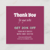 Dank je | Zakelijke minimalistische Logo Kortingskaartje (Achterkant)