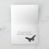 Dank je Zebra Glitter Zilver Zwart Bedankkaart (Binnen)