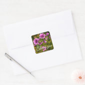 Dank je Zebra Hollyhock Flowers #2 Stickers (Envelop)