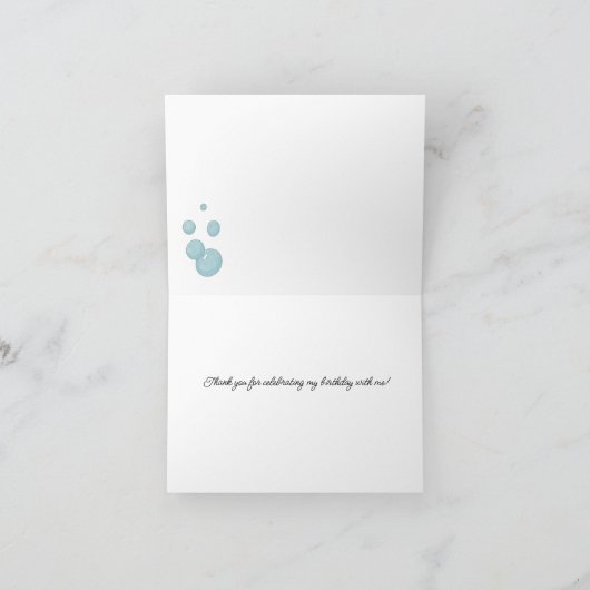 Dank je zeemeermin verjaardagskaarten bedankkaart (Binnen)