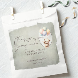 Dank je zeer, bijna wachten baby shower bedankzakje