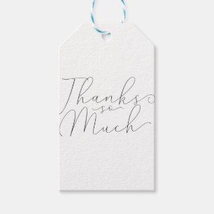 Dank je zeer Dank je Black Script Type Favoriet Cadeaulabel
