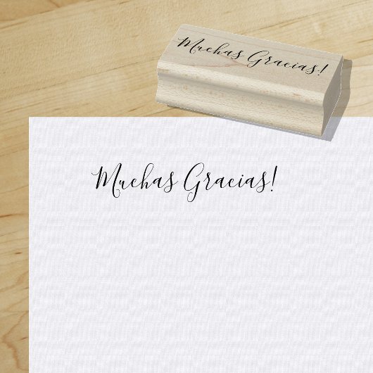 Dank je zeer | Hartelijk dank | Spaans Rubberstempel