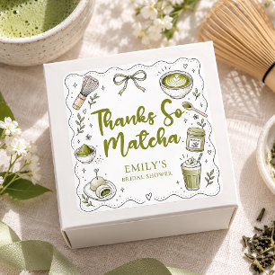 Dank Je Zo Matcha Bruidsfeest Dank Je Favors Vierkante Sticker