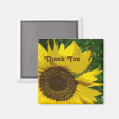Dank je zonnebloem Gele Bloem Waardering Magneet (Voorkant / Achterkant)